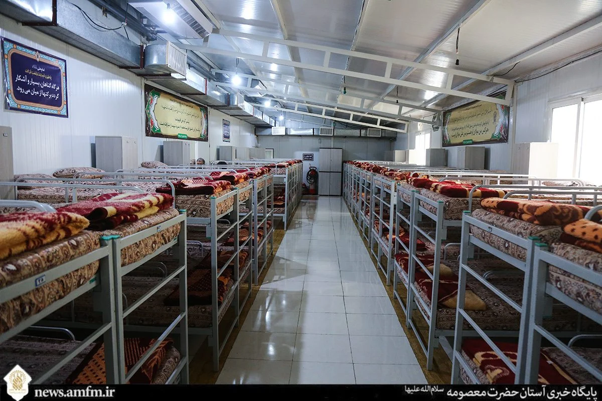 تدارک اسکان زائران نوروزی در حرم مطهر بانوی کرامت