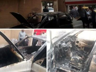 ۲ نفر در حادثه آتش سوزی خودرو در قم دچار سوختگی شدند