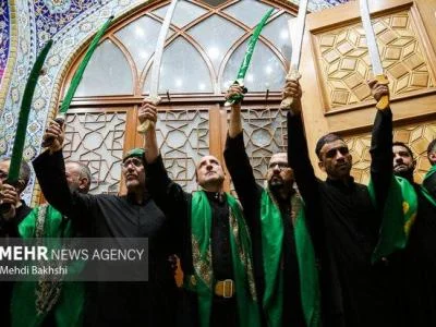 آیین سنتی عزاداری «مشق شمشیر» نجفی های مقیم قم