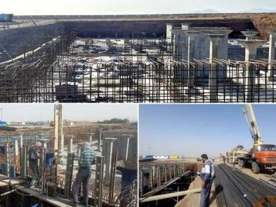 پیشرفت ۴۰ درصدی احداث مخزن ۲۰ هزار متر مکعبی  ذخیره آب قم
