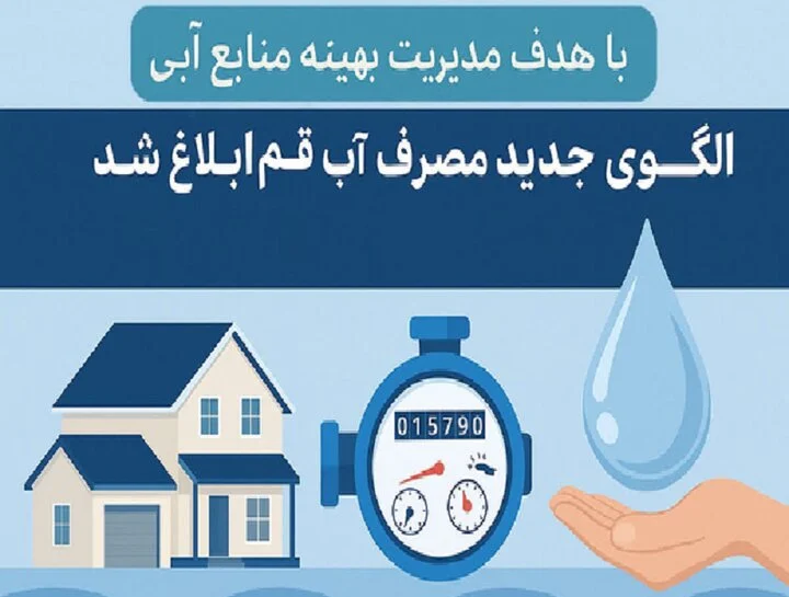 الگوی جدید مصرف آب خانگی در قم ابلاغ شد